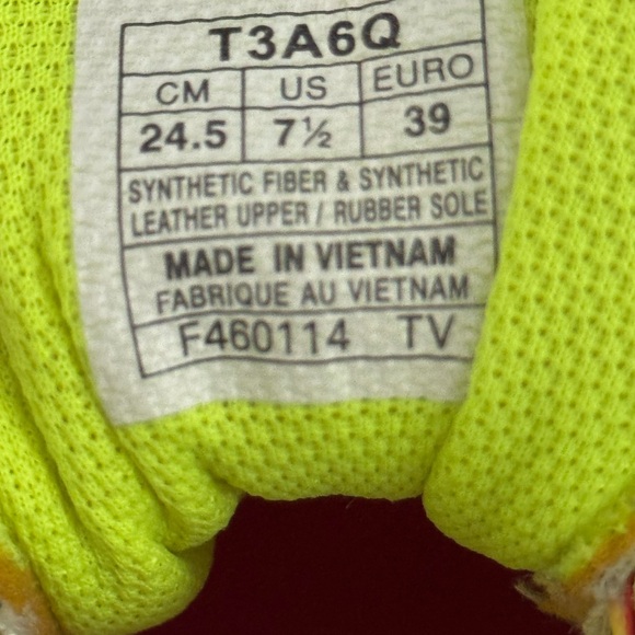 Asics Women’s White Running Shoes with Purple, Mint & Neon Accents Size 7.5 - Picture 5 of 5